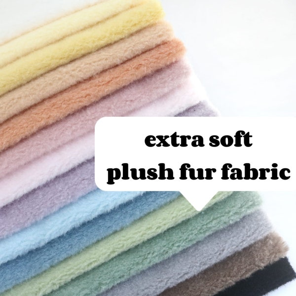 extra soft toy fur fabric short pile fur material for mini stuffed animal making soft doll making supplies Blythe BJD doll clothes fur B04