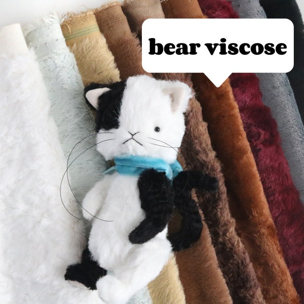 6mm teddy bear viscose fabric 8mm artist teddy bear making material cotton viscose fur german viscose fabric A48