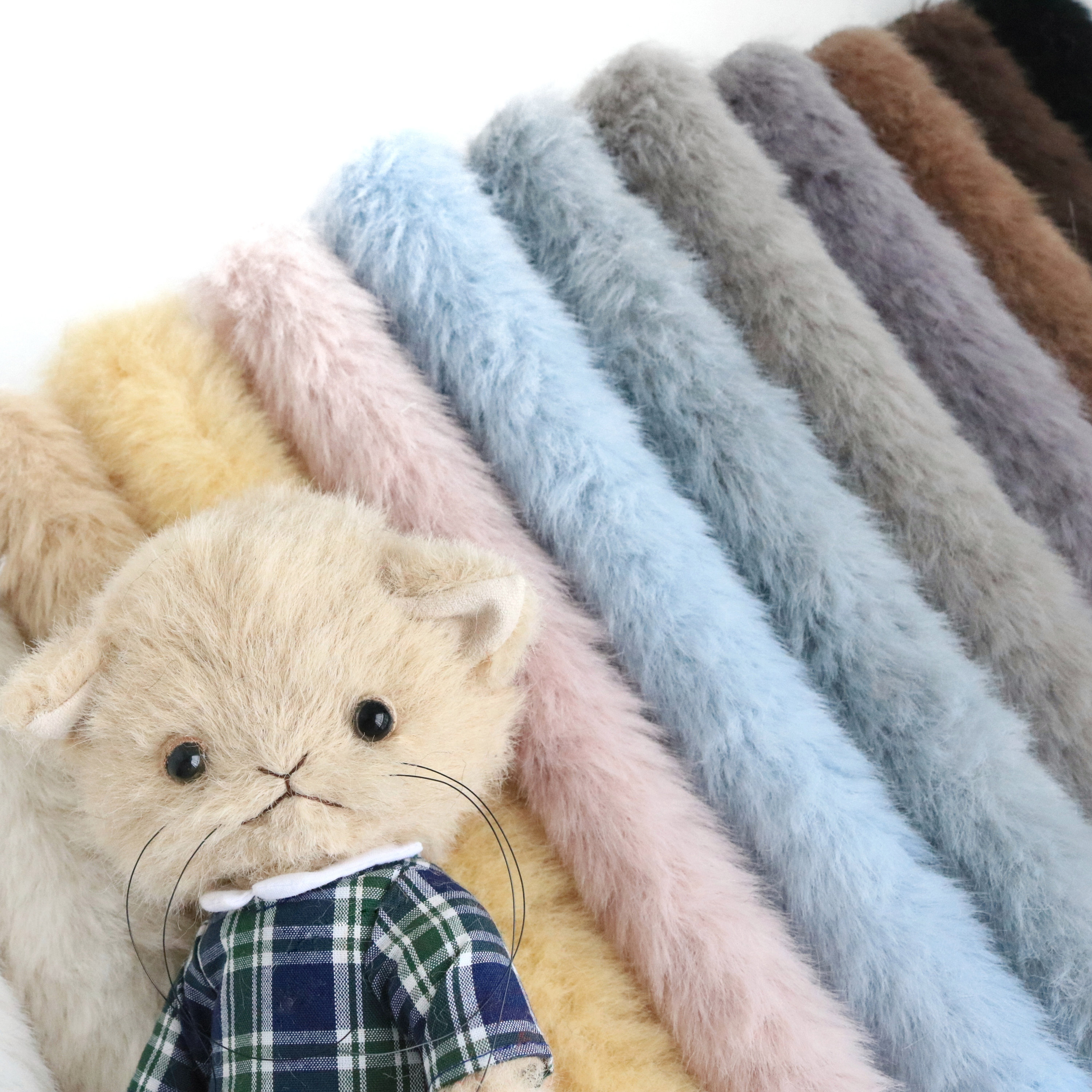 Sassy Fabric Shiny Mini Faux Fur Fabric for Crafts and Miniature Teddy Bear  Making. 