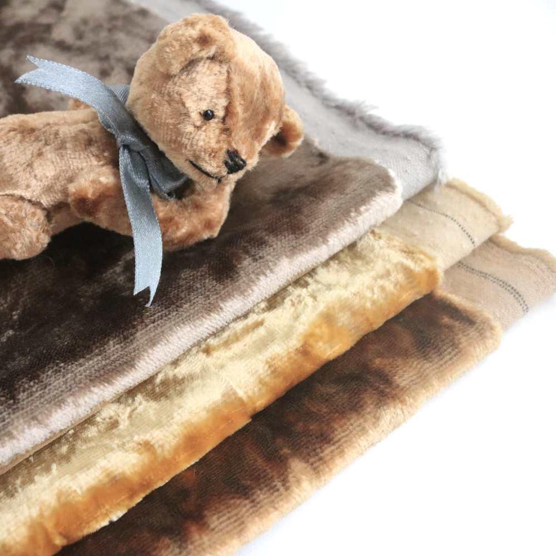 Vintage Viscose Fabric for Teddy Bear Making Glossy Shiny Viscose