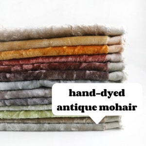 handdyed antique mohair fabric for teddy bear making teddy supplies artist teddy bear fabric 2mm mohair fabric 3mm mohair fabric vintage A13