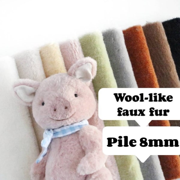 Tissu fausse fourrure sherpa en laine d'agneau pour peluche faisant des ours en peluche tissu fourrure artiste ours tissu laine sensation fourrure C01