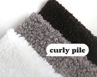 small curly faux fur teddy bear fur fabric curly sheep synthetic fur curly lamb fabric curly white fleece fabric stuffed animal soft toy B16