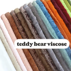 Tissu viscose ours en peluche 6 mm fournitures de fabrication d'ours d'artiste italien allemand A48 A33 A51