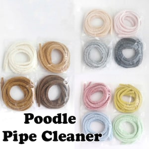 Pudel Pfeifenputzer Bastelzubehör Wolle Pfeifenreiniger 6 mm Draht Chenille Stiele Tier Handwerk Miniatur Pudel Pfeifenputzer Zubehör