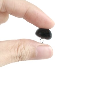 5pairs Black Glass Eyes on Loop Mohair Teddy Bear Crochet Animals Glass Eyes with Wire 3mm 4mm 5mm 6mm 8mm 10mm 12mm 14mm image 6