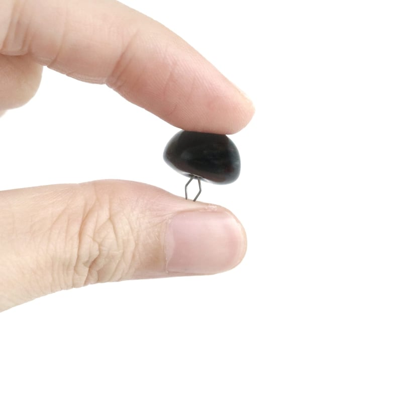 5pairs Black Glass Eyes on Loop Mohair Teddy Bear Crochet Animals Glass Eyes with Wire 3mm 4mm 5mm 6mm 8mm 10mm 12mm 14mm image 6