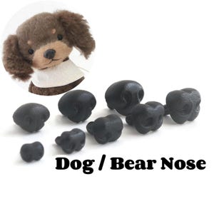 Realistic Dog Nose Bear Nose Accessories for Teddy Bear Stuffed Animal Soft Toy Nose Amigurumi Animal Nose Felt Animal Plastic Dog Nose