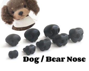 Realistic Dog Nose Bear Nose Accessories for Teddy Bear Stuffed Animal Soft Toy Nose Amigurumi Animal Nose Felt Animal Plastic Dog Nose