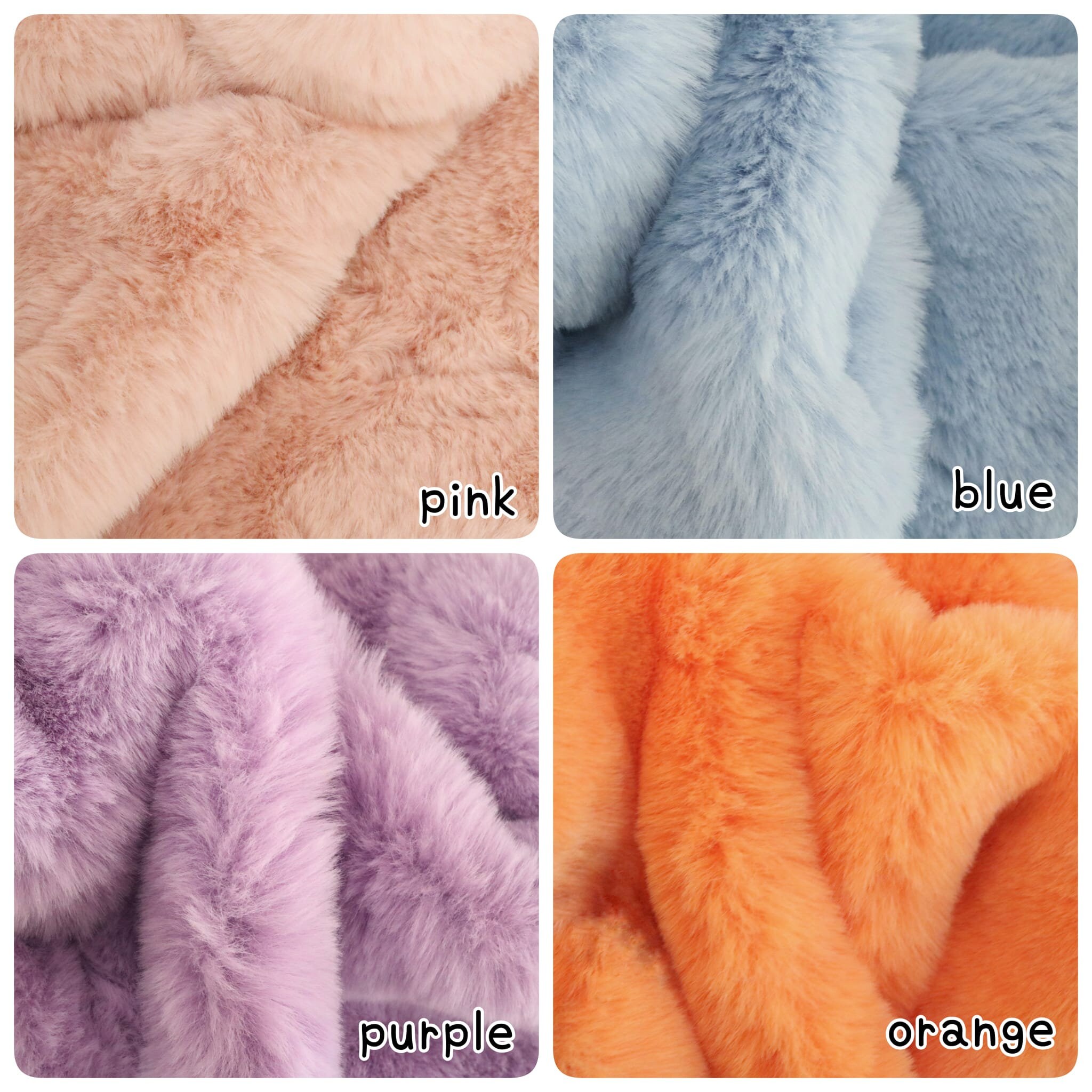 Quality 20mm Rabbit Fur Soft Faux Fur Long Pile Fur Bear Plush Fur