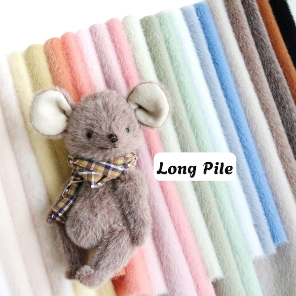Long Pile Teddy Bear Fabric Sassy Mini Bear Fabric Miniature Plush Making Material Stuffed Animals Soft Toy A01