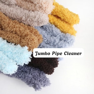 Jumbo Pipe Cleaner Thick Chenille Steams for Craft,Animals, Flower Twisted Wire