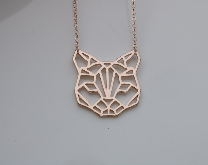 Geometric Cat Necklace