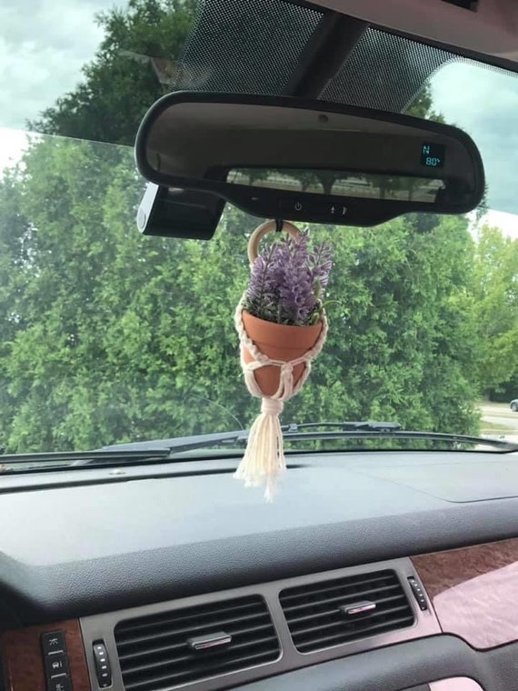 Rear view mirror mini plant hanger deals