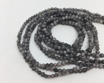 Agate stones - smooth marbled gray - 1mm