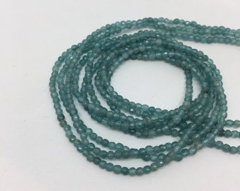 Pierres Agate - bleu vert faceté - 1mm