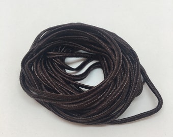 Cordon in brown satin - 3mm by 5m