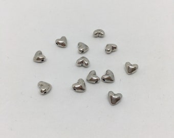 Charms - silver heart - 5mm