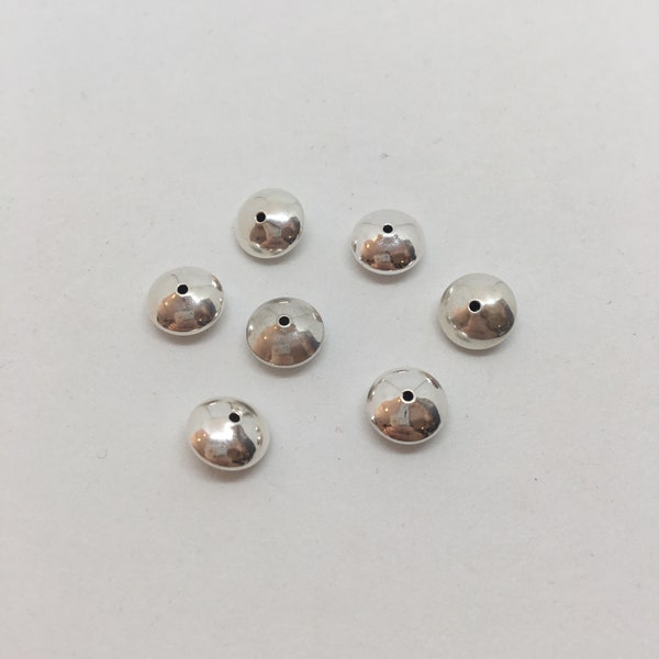 Perles - soucoupe en argent - 8mm