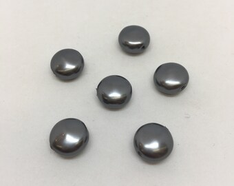 Swarovski - round grey anthracite - 10mm