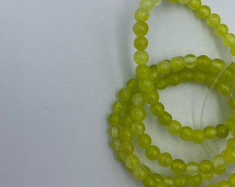 Agate stones - smooth green - 3mm