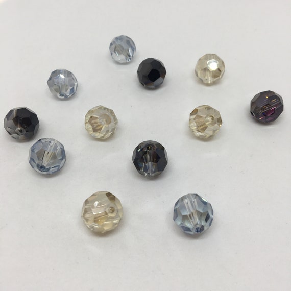 Bulk Swarovski colorful face round 12mm