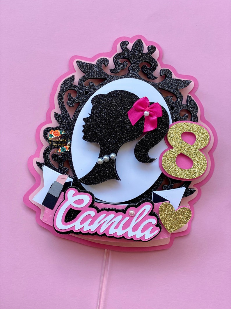 Barbie inspired cake topper | Etsy