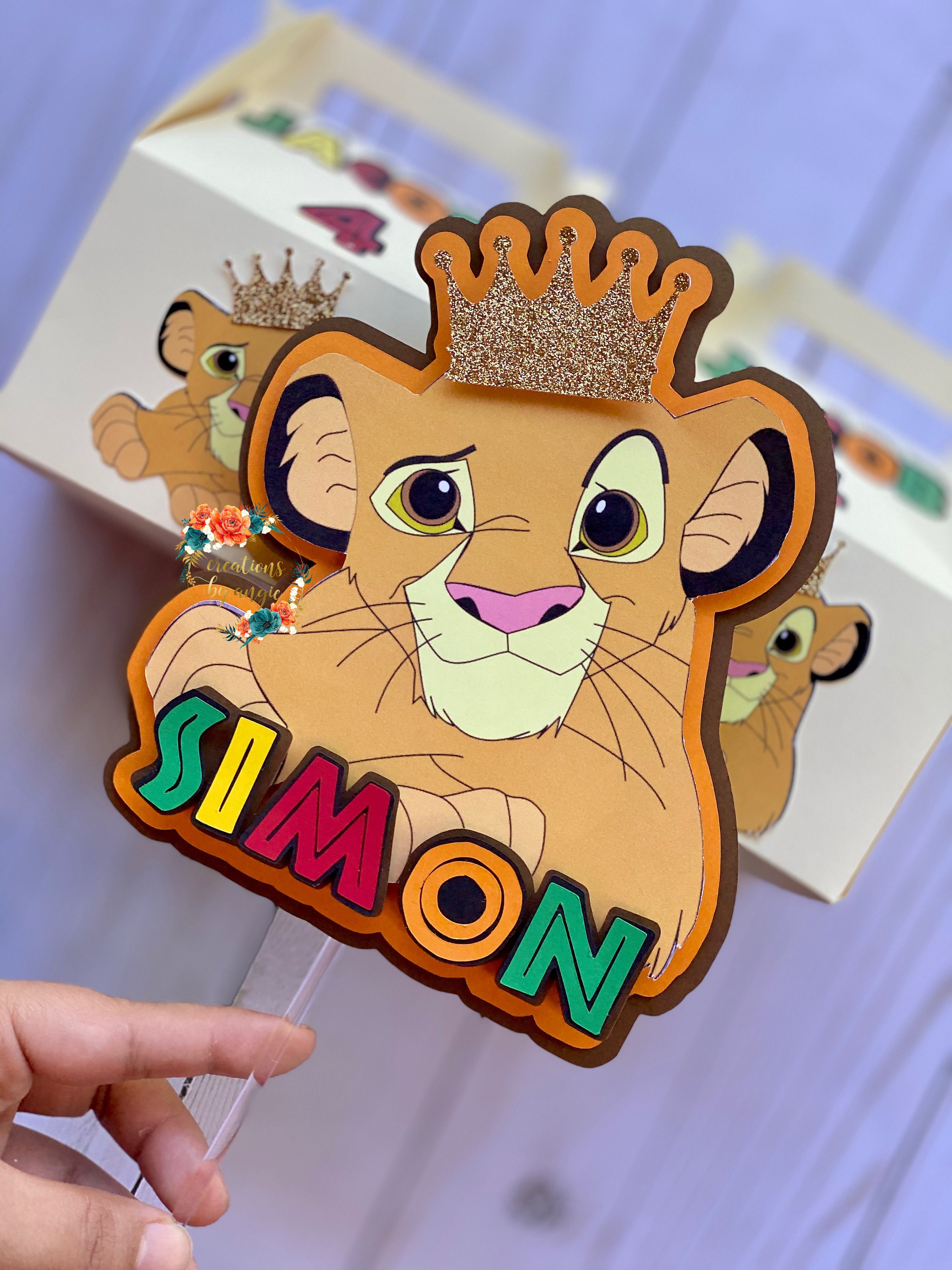 Simba Cake Topper Lion King First Birthday Custom Party Etsy Simba Cake Topper Lion King First Birthday Custom Party Etsy