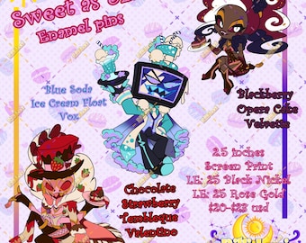 Sweet As Sin Vees Enamel Pins