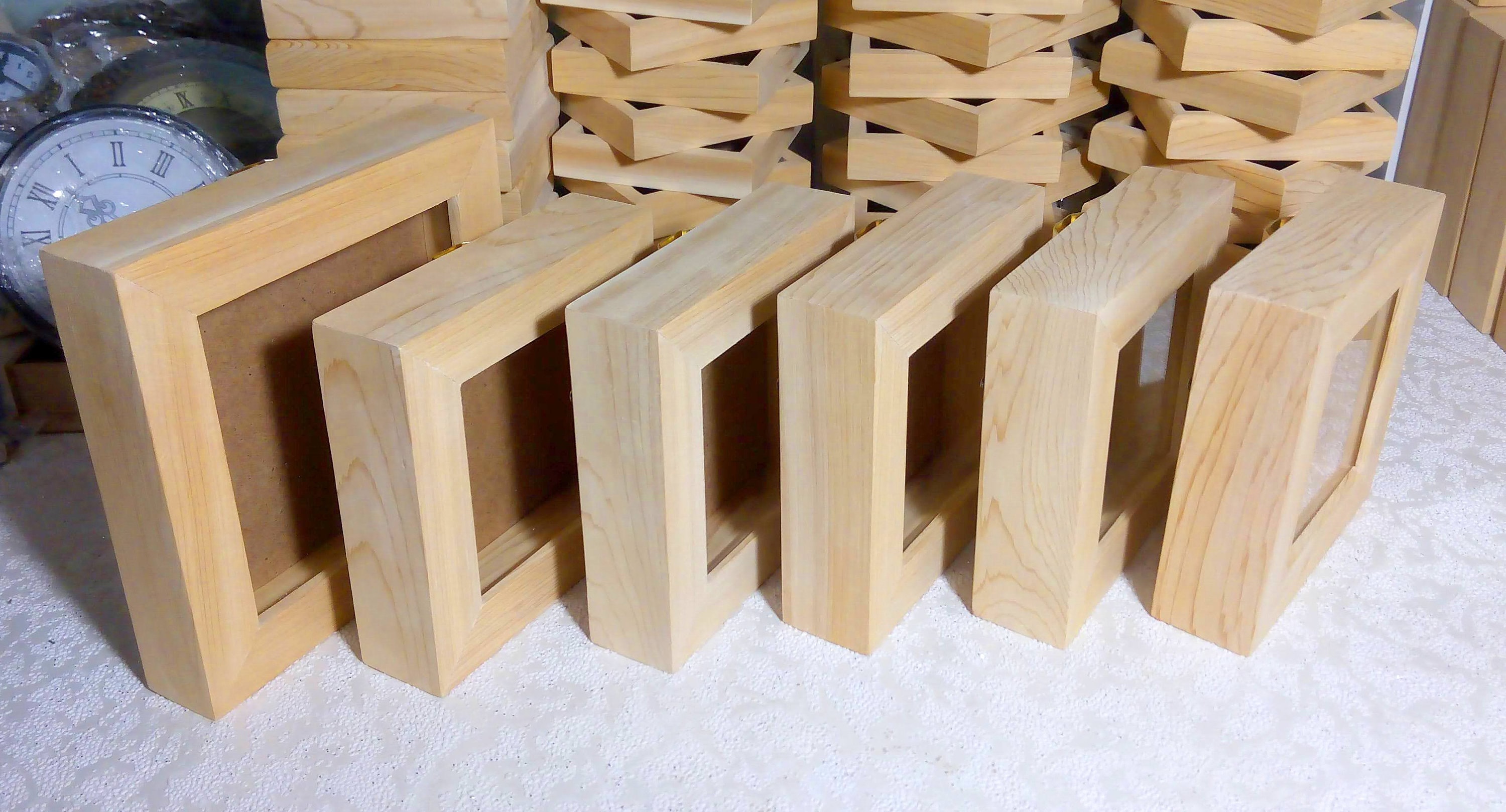 Wooden Square 3D Deep Photo Frame. Display Box. Billet Etsy