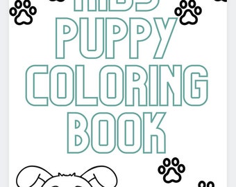 Kids Puppy Coloring Book