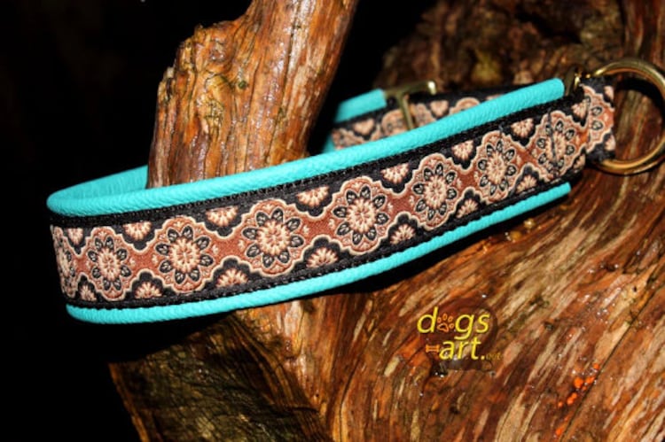 Vibrington Martingale Hundehalsband Aus Leder - Verstellbar, 3,8 Cm Breit, Für Große Hunde