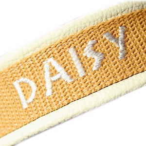 Dog Collar with Name and Phonenumber, Leather, Embroidery, Dog Lover Gift