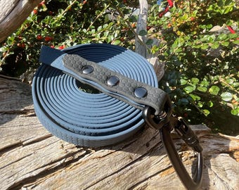 Long Dog Leash Waterproof, Two toned long Hexa lead, Tracking, SAR, IGP, Schutzhund, Mantrailing, Safety Twist Lock Carabiner