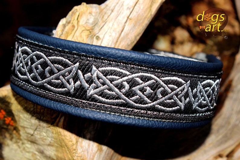 Viking Dog Collar Celtic Knot Custom Leather Collar With Etsy