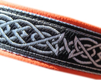 Celtic Knot Dog Collar Leather, adjustable with quick release Metal Buckle, Design your own dogcollars