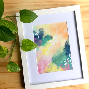 Regenboog abstracte kunstdruk | 5x7