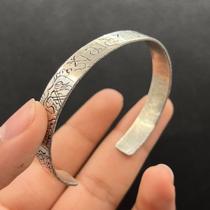 White Metal Buddhist Bracelet | Tibetan Bracelet | Wrist Bracelet | White Metal Bracelet