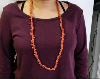 Collar de coral vintage