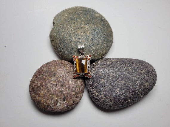 Silver pendant with tiger eye | Tiger eye pendant… - image 6