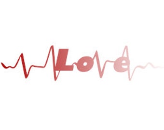 Heart Beat Love in Pulse SVG and DXF for CNC Plasma and cutting machines