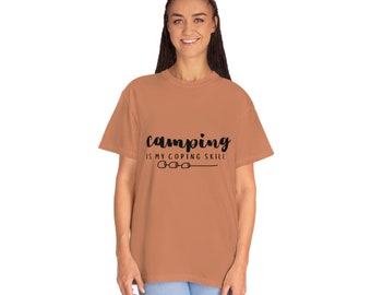 Koszulka kempingowa, koszula kempingowa, koszulka damska Comfort Colors, koszulki Outdoorsy, koszulka turystyczna