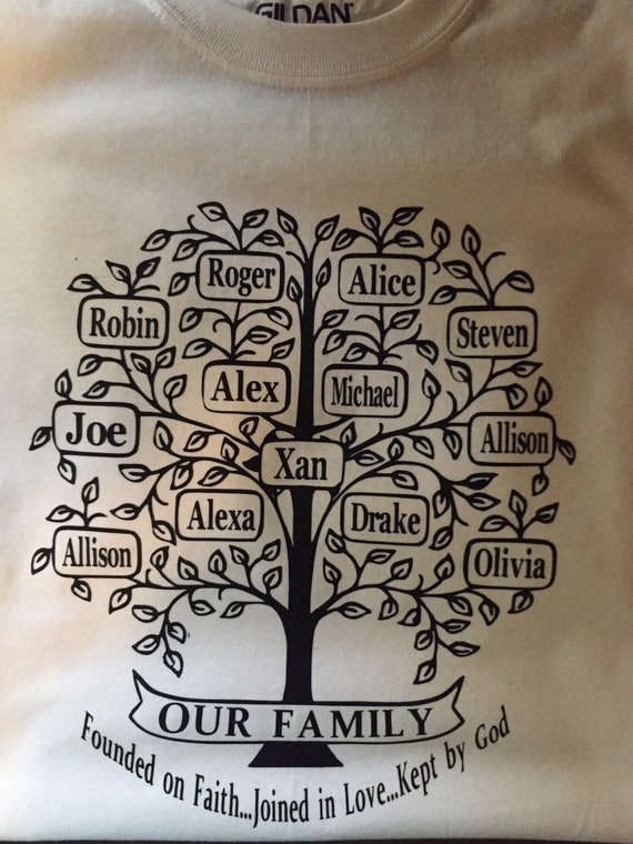 Family Tree T Shirt Template