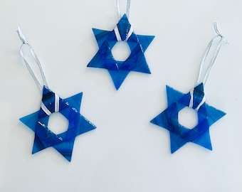 Blue glass Star of David