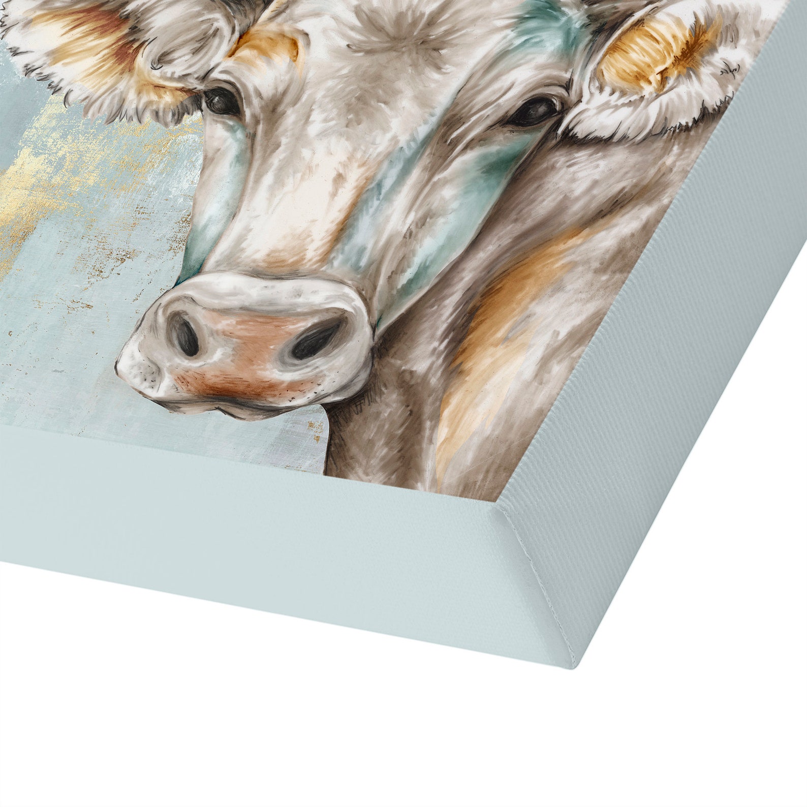Cow Wall Art Canvas Modern Cow Art Cow Painting Etsy