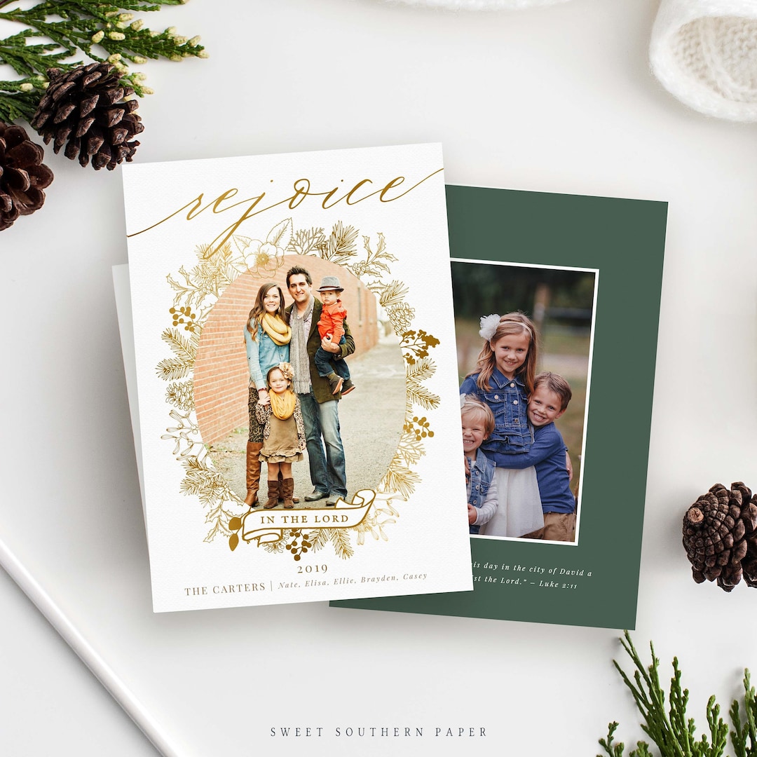 Rejoice in the Lord Wreath Christmas Card INSTANT DOWNLOAD - Etsy