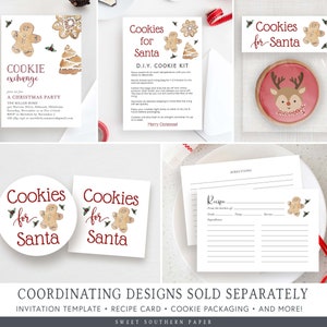Printable Cookies for Santa DIY Cookie Kit Instructions, Decorate Your ...