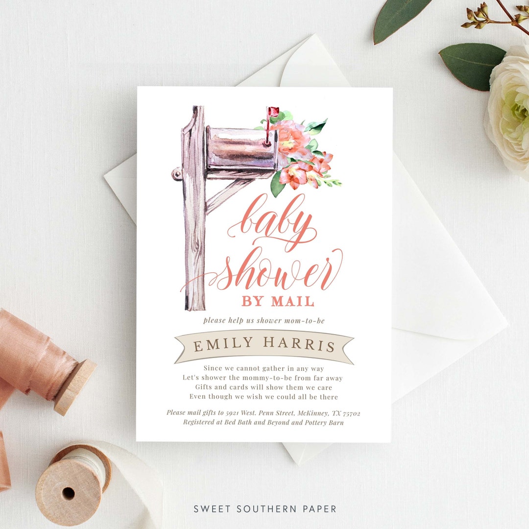 Baby Shower by Mail Invitation EDITABLE TEMPLATE, Baby Sprinkle