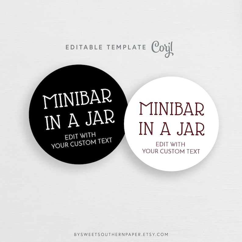 Mini Bar In A Jar Printable Label Prntbl concejomunicipaldechinu gov co