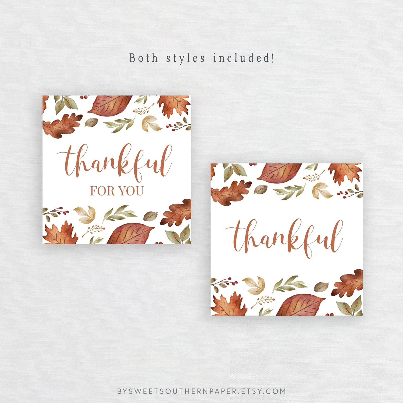 Printable Thankful for You Tag or Sticker Thanksgiving Cookie - Etsy